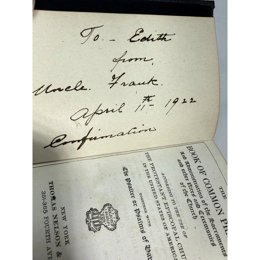 Joined The Hymnal and Common Prayer Book Set 1920's Antique Pocket Sized 4